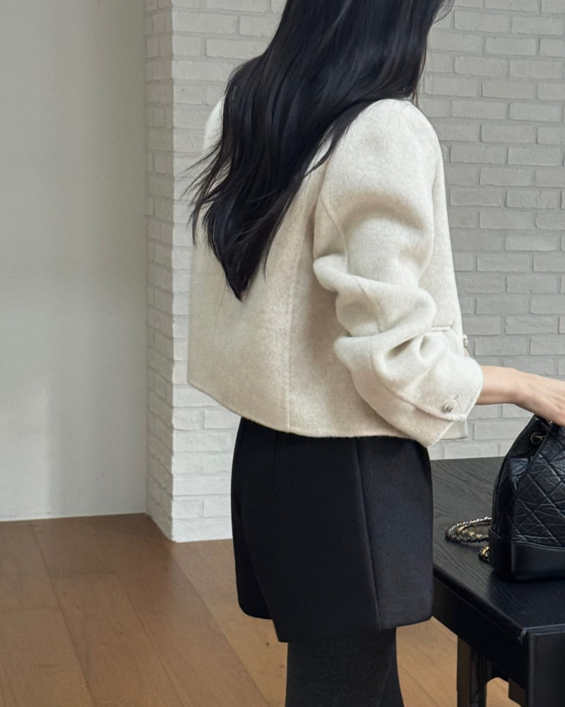 Something Else - Korean Women Fashion - #thatsdarling - Handmade Double Short Coat - 5