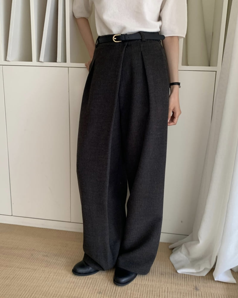 Something Else - Korean Women Fashion - #thatsdarling - Tove Diagonal Wrap Slacks
