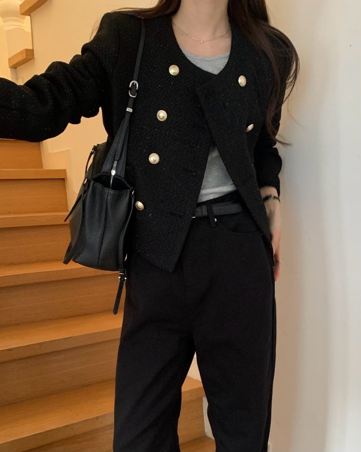 Something Else - Korean Women Fashion - #thatsdarling - Rene Double Tweed Jacket - 9