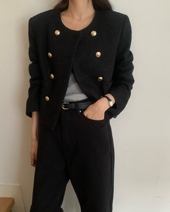 Something Else - Korean Women Fashion - #thelittlethings - Rene Double Tweed Jacket - 10
