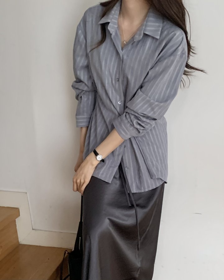Something Else - Korean Women Fashion - #thelittlethings - Ditto Stripe Button Shirt - 8