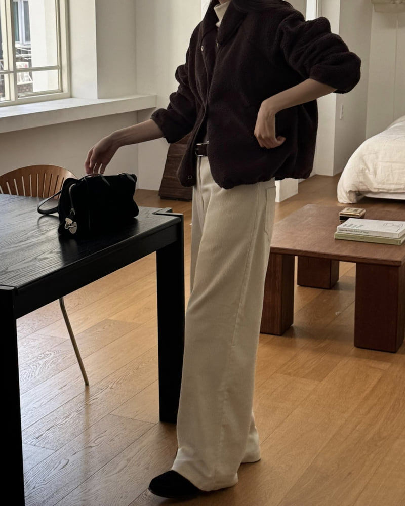Something Else - Korean Women Fashion - #vintageinspired - Wagon Corduroy Pants - 3