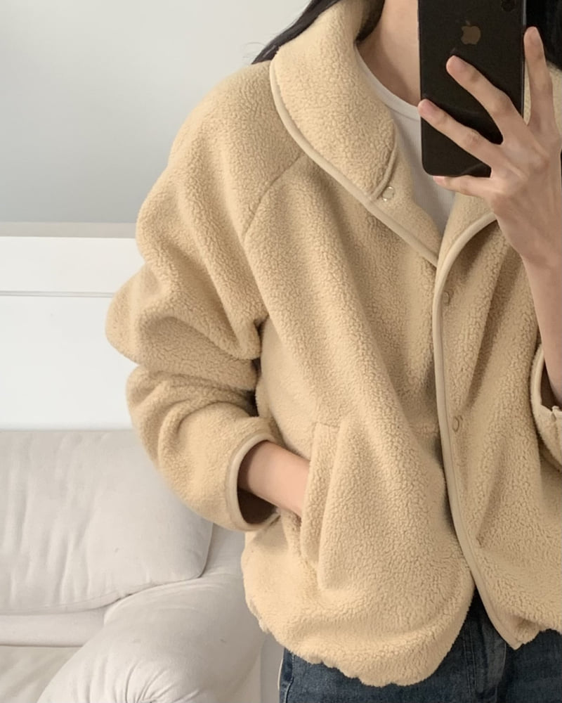 Something Else - Korean Women Fashion - #momslook - Beryl Fleece Jumper - 4