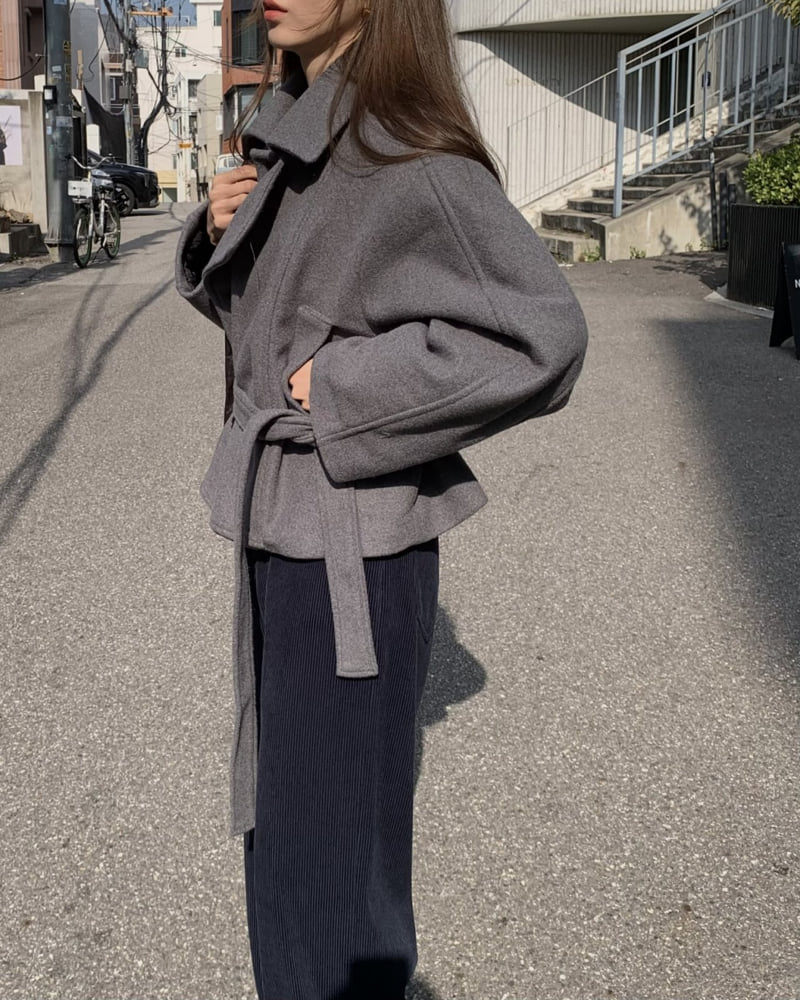 Something Else - Korean Women Fashion - #womensfashion - Saddle Wool Short Coat