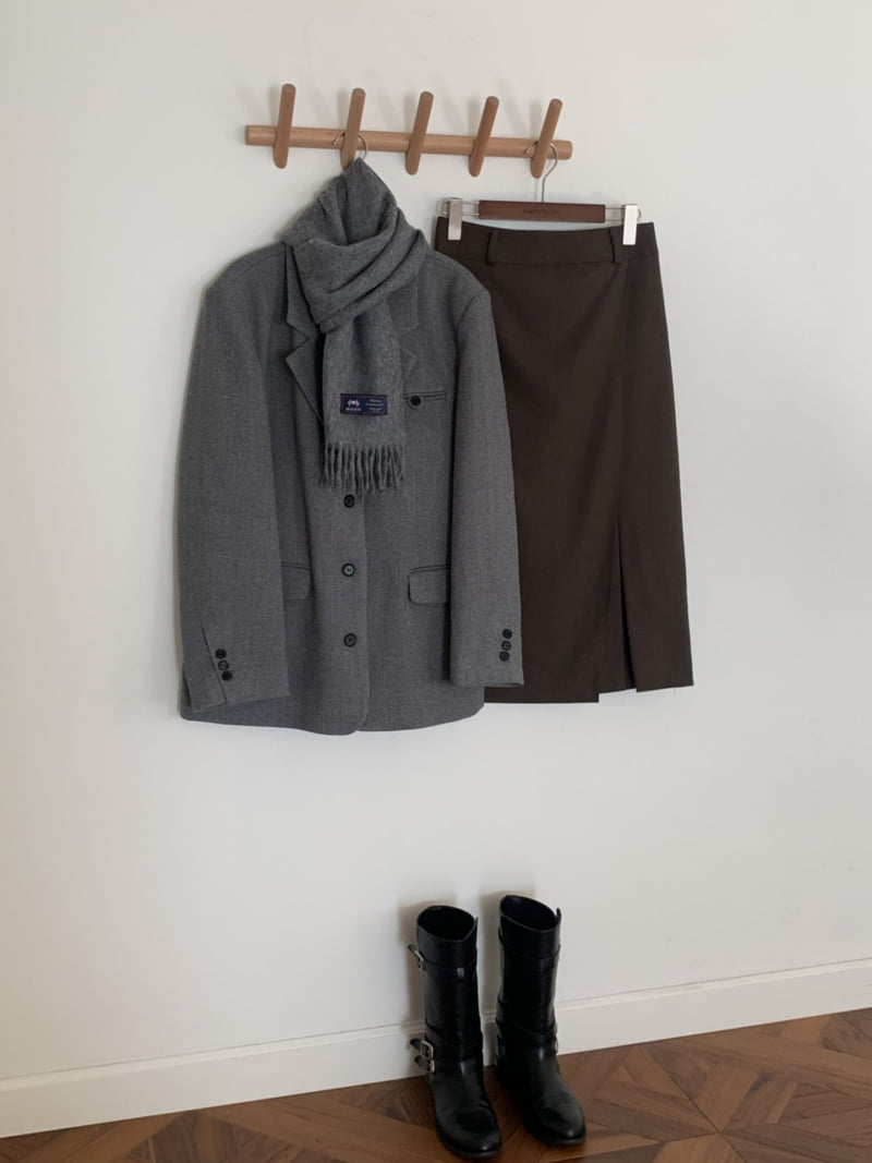 Something Else - Korean Women Fashion - #womensfashion - Urban Brushed Wrap Skirt - 12
