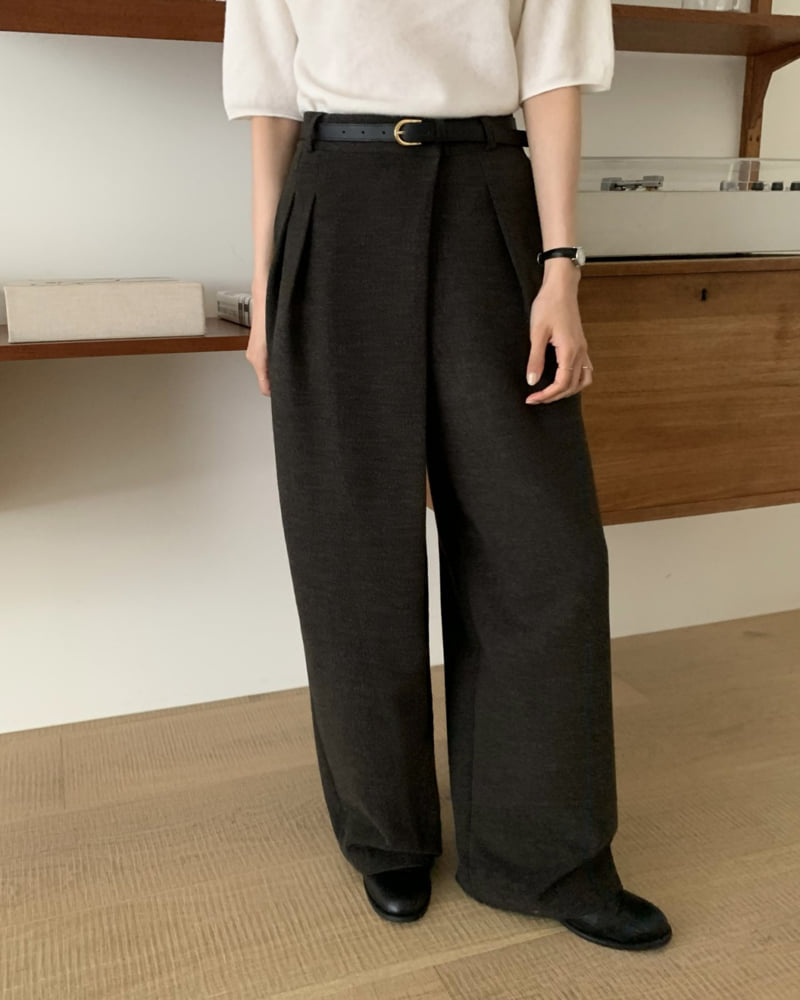 Something Else - Korean Women Fashion - #womensfashion - Tove Diagonal Wrap Slacks - 6