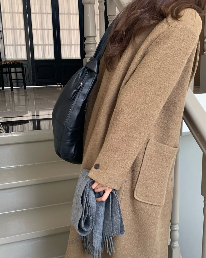 Something Else - Korean Women Fashion - #womensfashion - Essential Shawl Collar Wool Coat - 11
