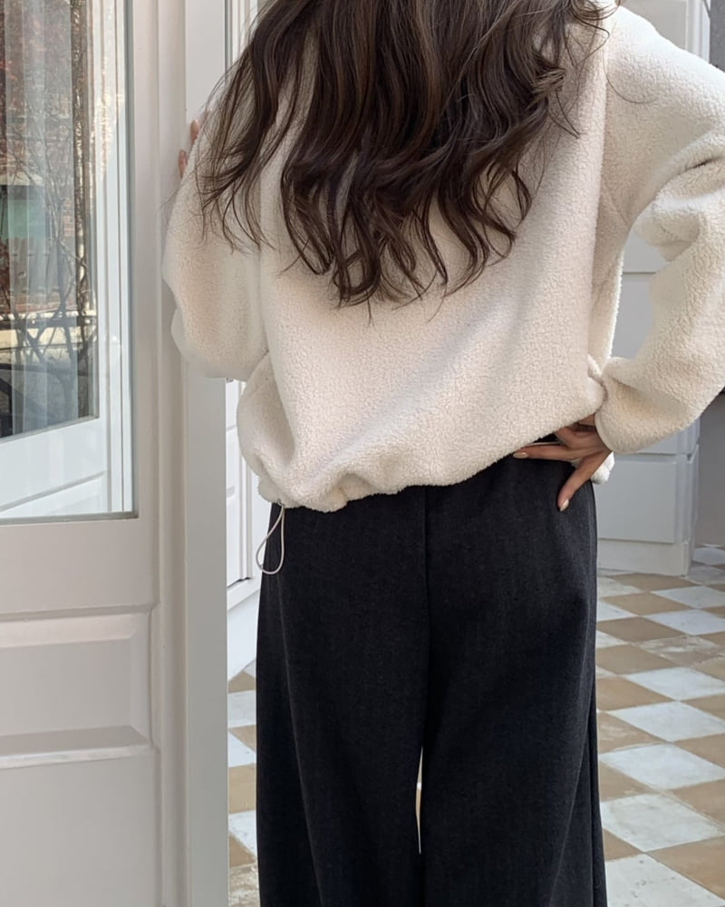 Something Else - Korean Women Fashion - #womensfashion - Herringbone Brushed Banding Pants - 6