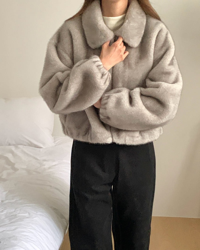 Something Else - Korean Women Fashion - #womensfashion - Beige Soft Jacket - 12