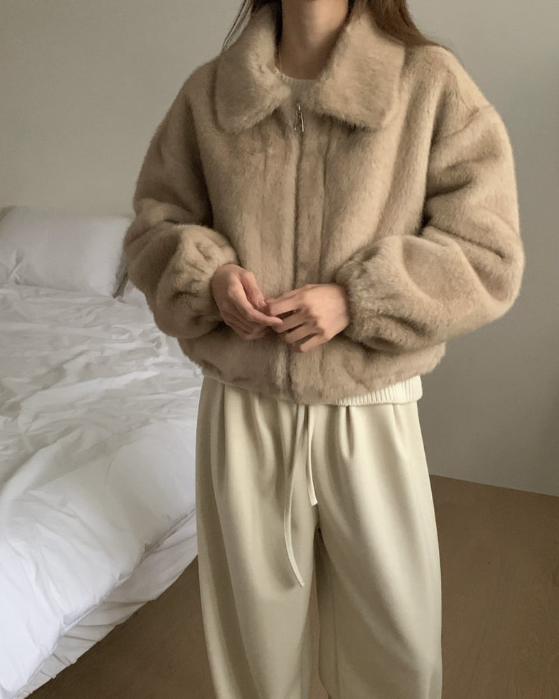 Something Else - Korean Women Fashion - #womensfashion - Beige Soft Jacket - 8