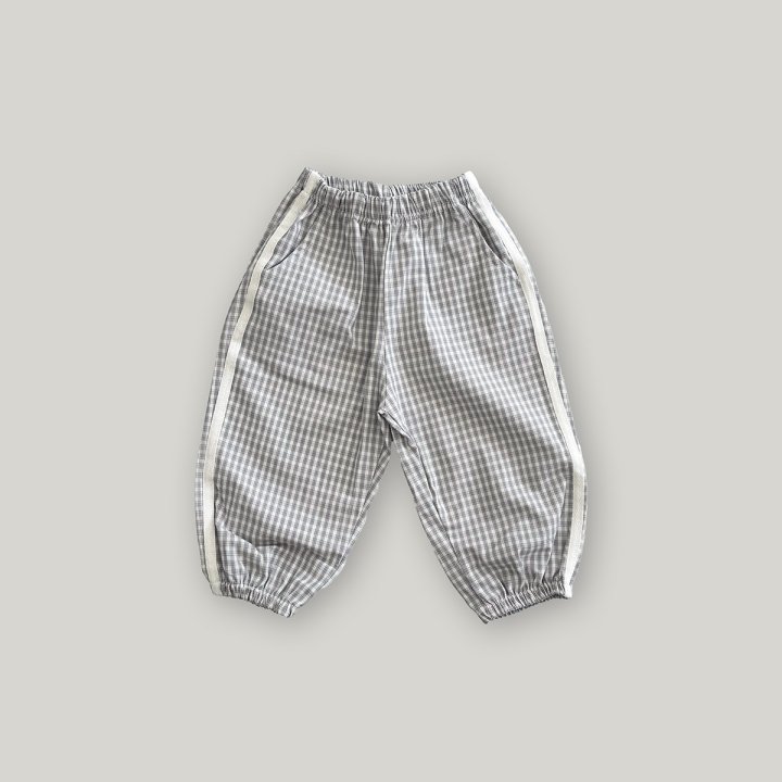Stella & K - Korean Children Fashion - #designkidswear - Check Jogger Pants - 8