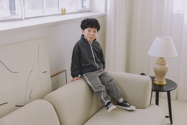 Stella & K - Korean Children Fashion - #todddlerfashion - Check Jogger Pants - 3