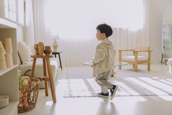 Stella & K - Korean Children Fashion - #todddlerfashion - Check Jogger Pants - 4