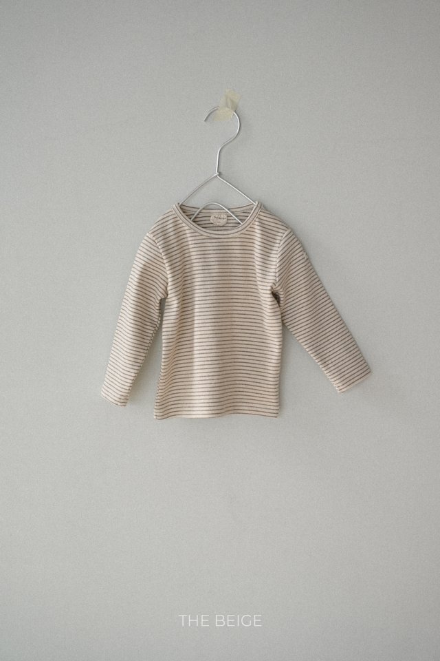 The Beige - Korean Baby Fashion - #babyboutique - Slim Stripe Tee - 4