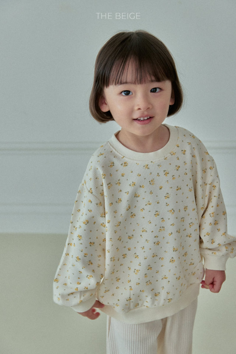 The Beige - Korean Baby Fashion - #babyboutique - Flower Waffle Sweatshirt - 12
