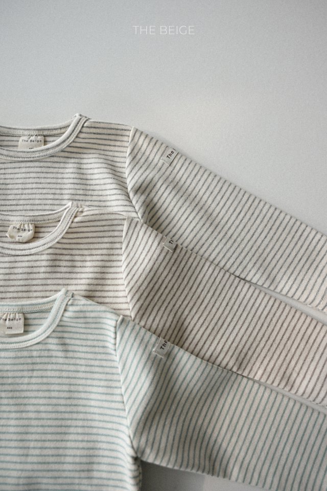 The Beige - Korean Baby Fashion - #babyclothing - Slim Stripe Tee - 6