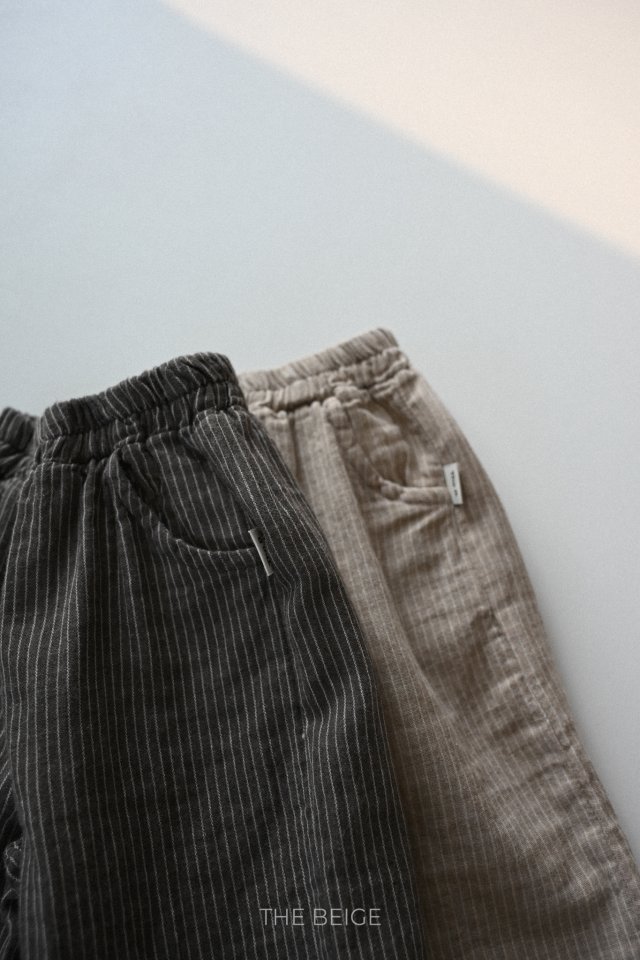 The Beige - Korean Baby Fashion - #babyclothing - Stripe Wide Pants - 4