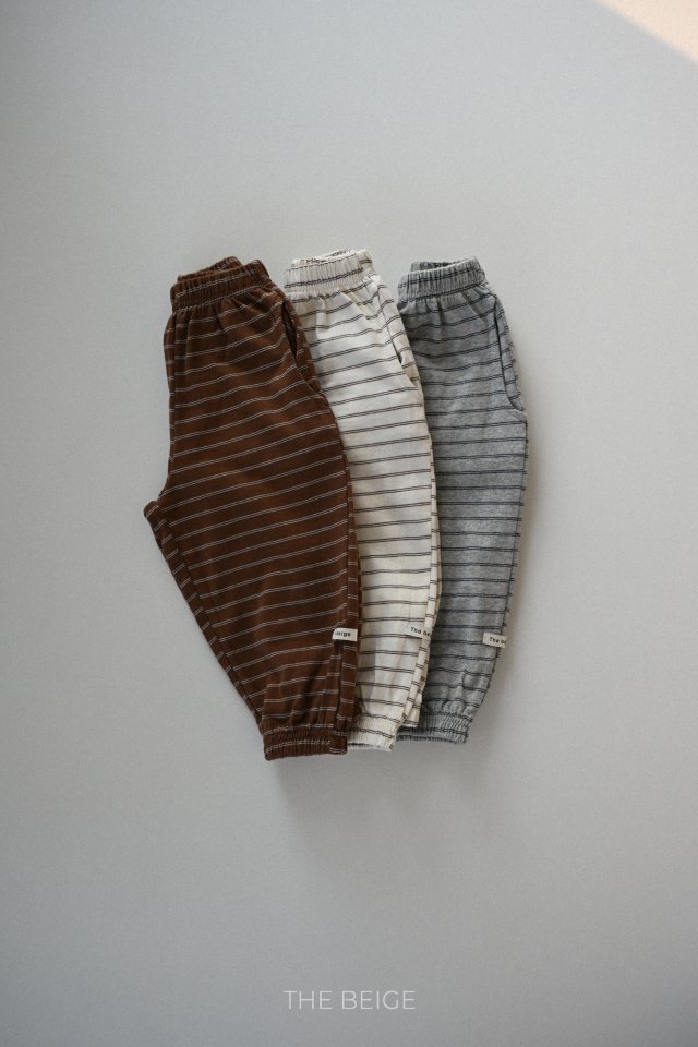 The Beige - Korean Baby Fashion - #babyfever - Spring Stripe Jogger Pants - 6
