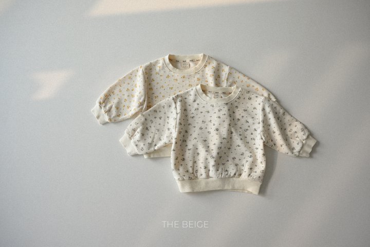 The Beige - Korean Baby Fashion - #babyfever - Flower Waffle Sweatshirt
