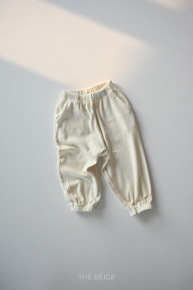 The Beige - Korean Baby Fashion - #babylifestyle - Eyelet Jogger Pants - 3