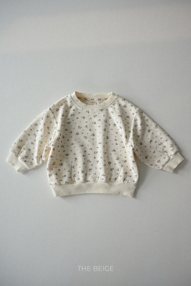 The Beige - Korean Baby Fashion - #babylifestyle - Flower Waffle Sweatshirt - 3