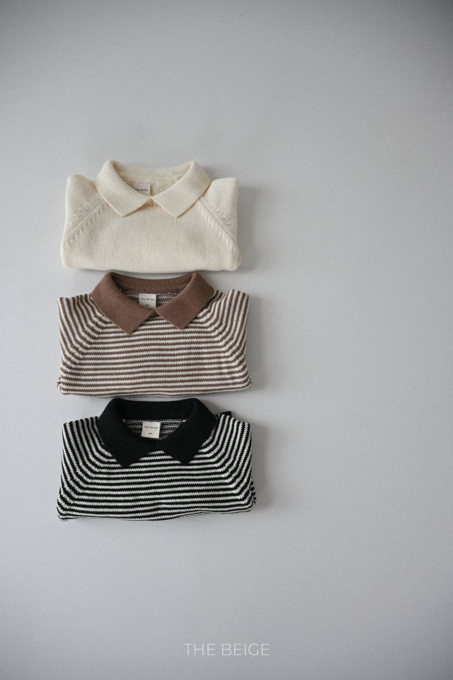 The Beige - Korean Baby Fashion - #babylifestyle - Collared Knit