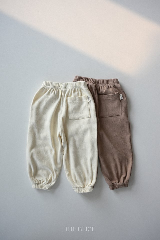 The Beige - Korean Baby Fashion - #babylifestyle - Eyelet Jogger Pants - 4
