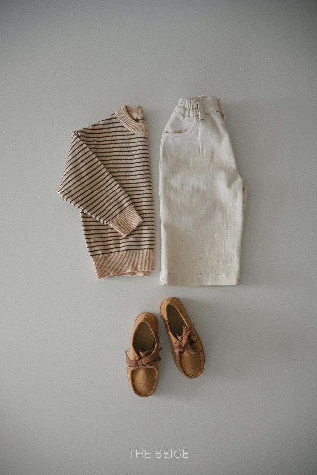 The Beige - Korean Baby Fashion - #babyoninstagram - Round Stripe Knit - 5