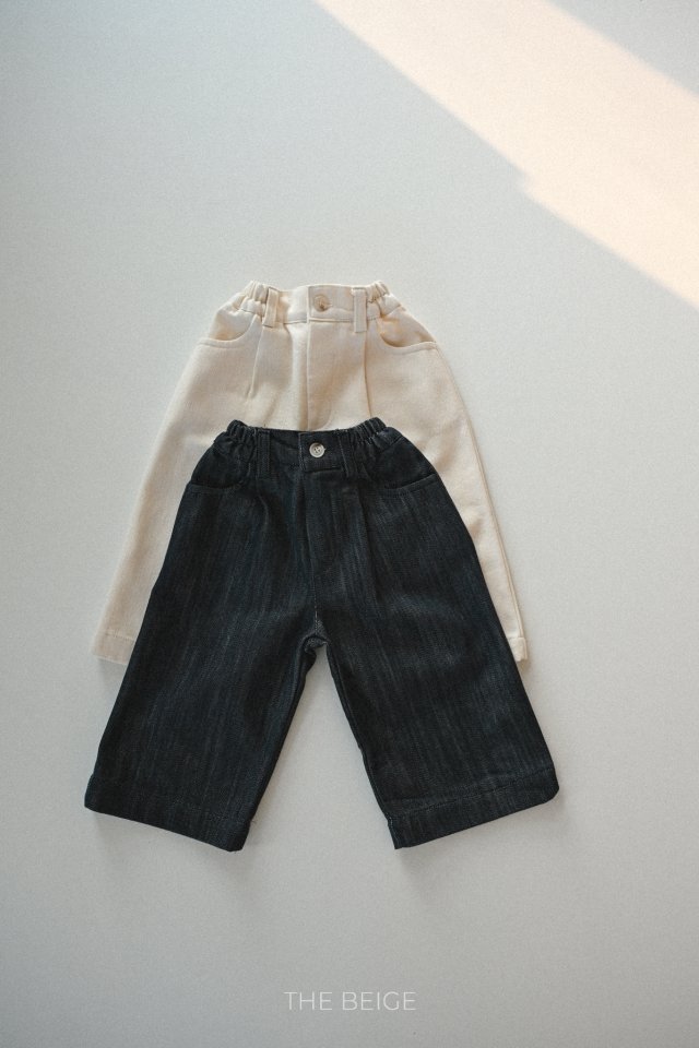 The Beige - Korean Baby Fashion - #babyootd - Denim Wide Pants