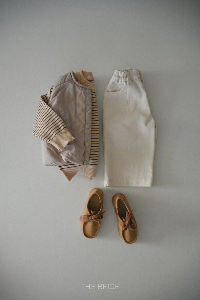 The Beige - Korean Baby Fashion - #babyootd - Round Stripe Knit - 6