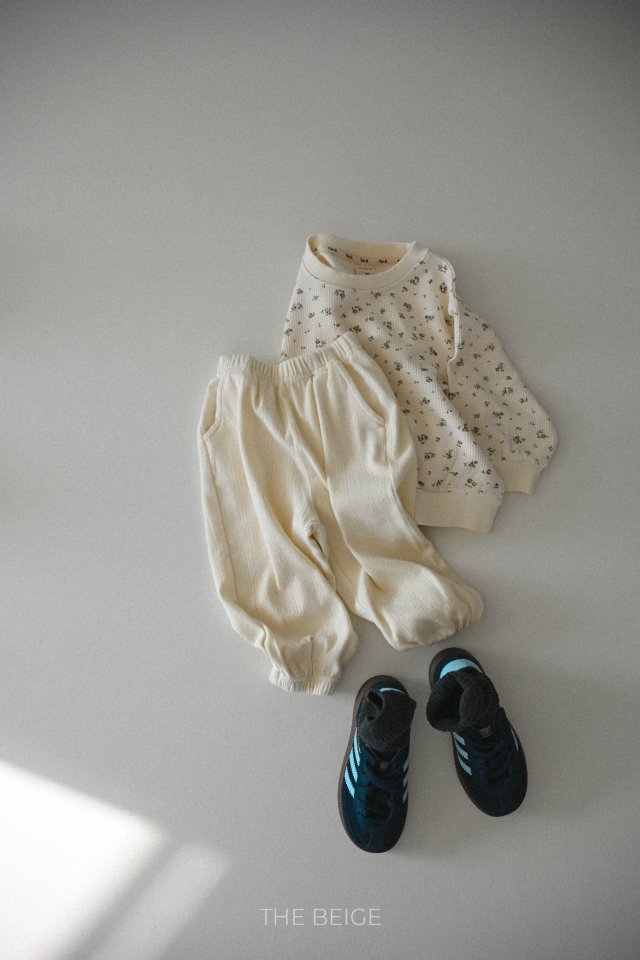 The Beige - Korean Baby Fashion - #babyoutfit - Eyelet Jogger Pants - 6