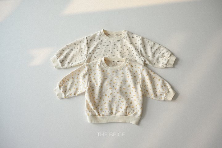 The Beige - Korean Baby Fashion - #babyoutfit - Flower Waffle Sweatshirt - 6