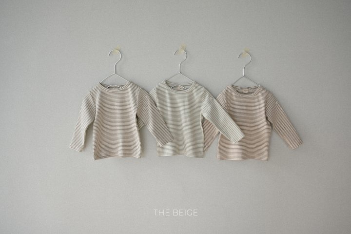 The Beige - Korean Baby Fashion - #onlinebabyboutique - Slim Stripe Tee