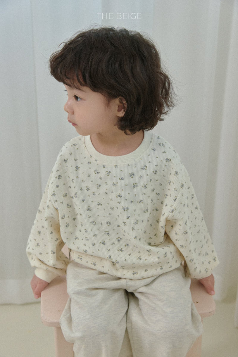 The Beige - Korean Baby Fashion - #onlinebabyboutique - Flower Waffle Sweatshirt - 9