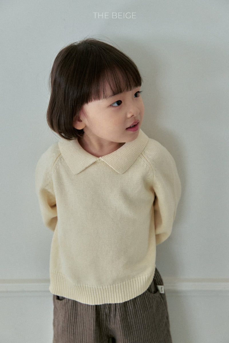 The Beige - Korean Baby Fashion - #onlinebabyboutique - Collared Knit - 7