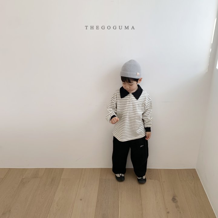 Thegoguma - Korean Children Fashion - #Kfashion4kids - Stripe Collar Tee - 12