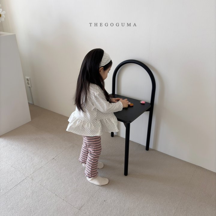 Thegoguma - Korean Children Fashion - #childrensboutique - Lace Dot Frill Tee - 10