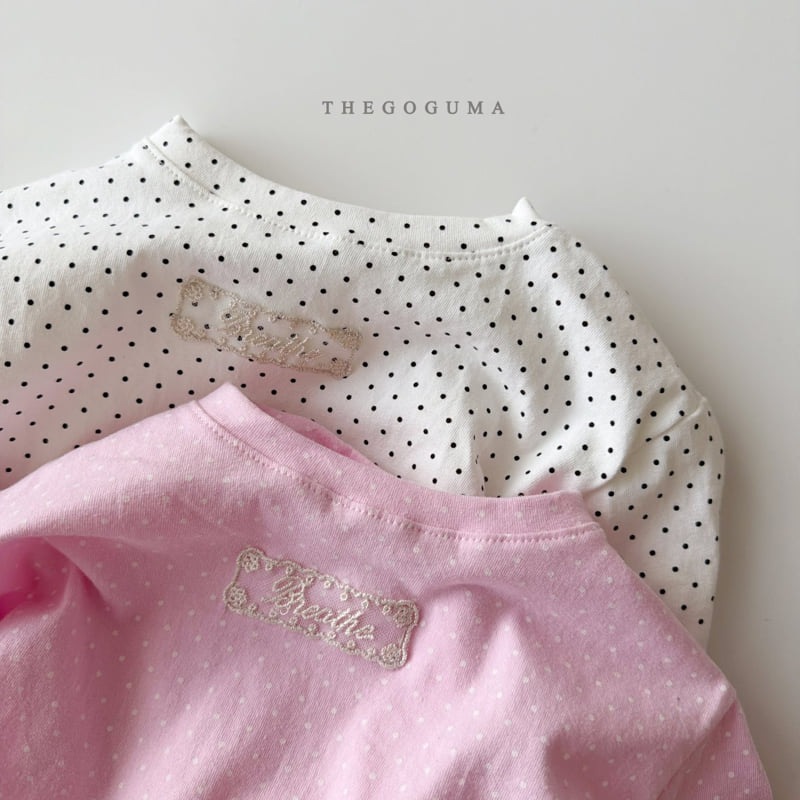 Thegoguma - Korean Children Fashion - #discoveringself - Lace Dot Frill Tee - 12