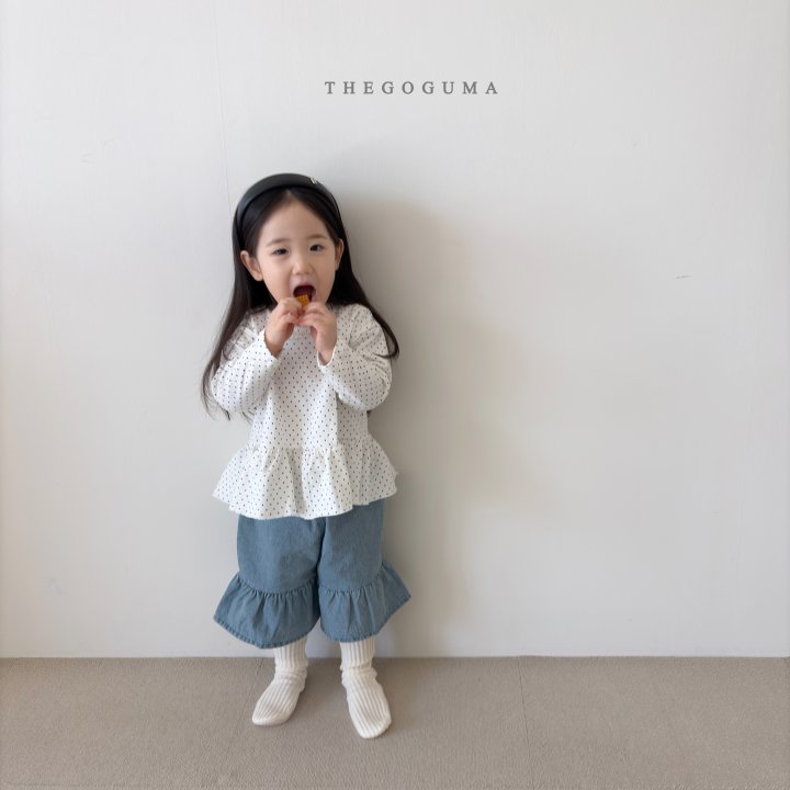 Thegoguma - Korean Children Fashion - #fashionkids - Heart Frill Denim Pants - 7