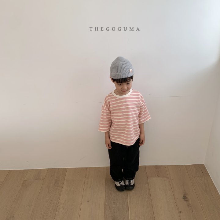 Thegoguma - Korean Children Fashion - #fashionkids - Label Stripe Tee - 12