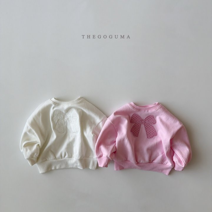 Thegoguma - Korean Children Fashion - #kidsstore - Ribbon Embroidery Sweatshirt