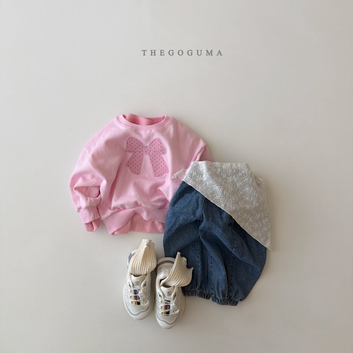 Thegoguma - Korean Children Fashion - #Kfashion4kids - Ribbon Embroidery Sweatshirt - 4