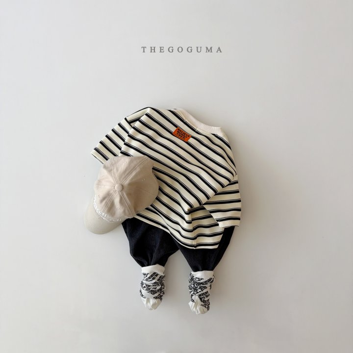 Thegoguma - Korean Children Fashion - #minifashionista - Label Stripe Tee - 3