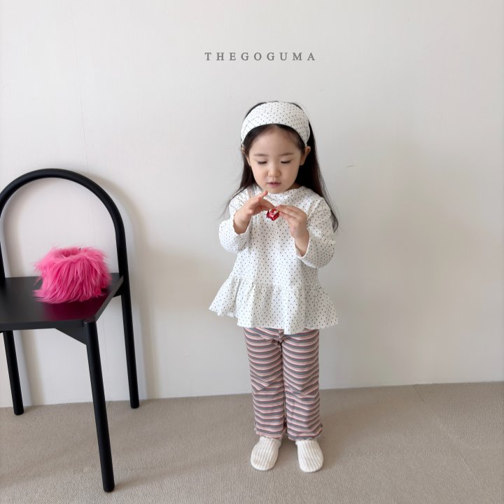 Thegoguma - Korean Children Fashion - #prettylittlegirls - Lace Dot Frill Tee - 5