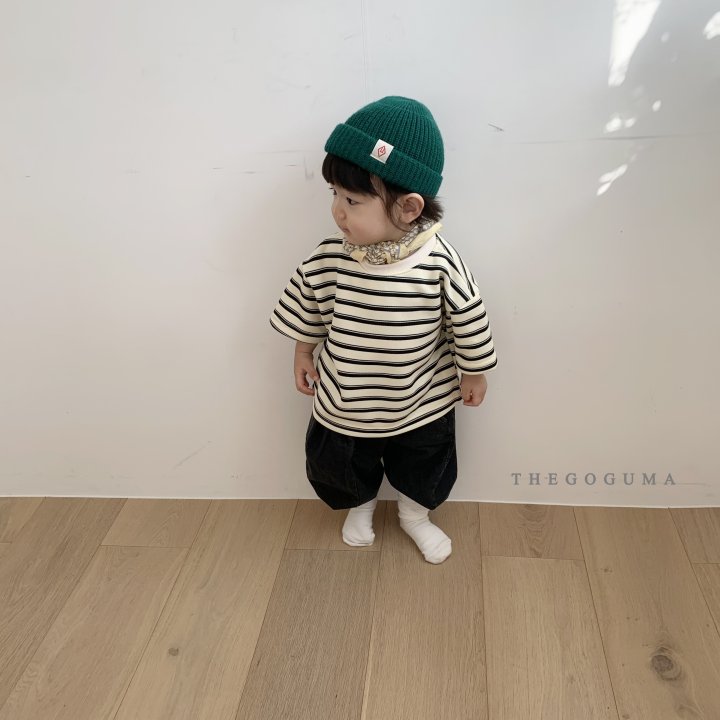 Thegoguma - Korean Children Fashion - #minifashionista - Label Stripe Tee - 4