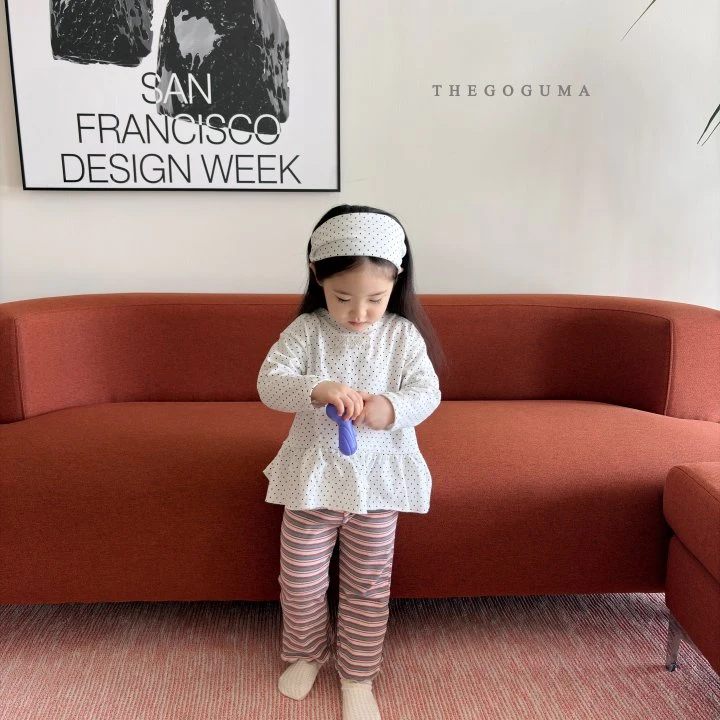 Thegoguma - Korean Children Fashion - #stylishchildhood - Lace Dot Frill Tee - 8