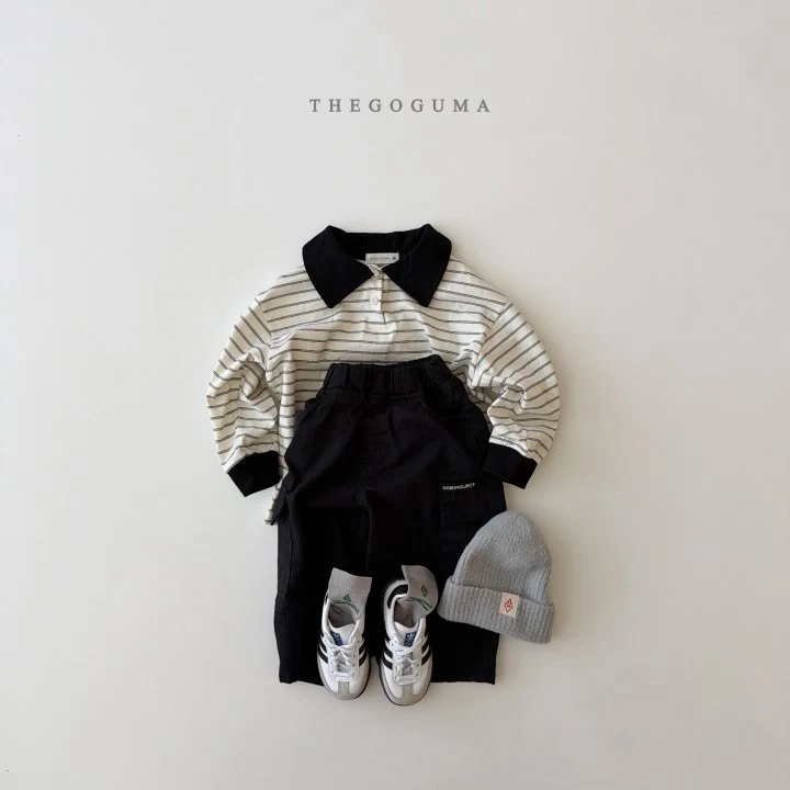 Thegoguma - Korean Children Fashion - #stylishchildhood - Stripe Collar Tee - 3