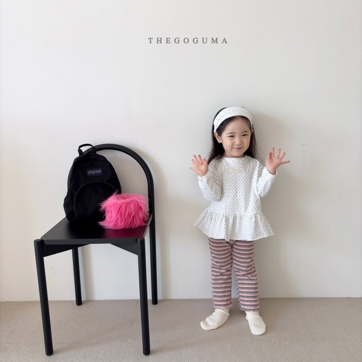 Thegoguma - Korean Children Fashion - #toddlerclothing - Lace Dot Frill Tee - 7