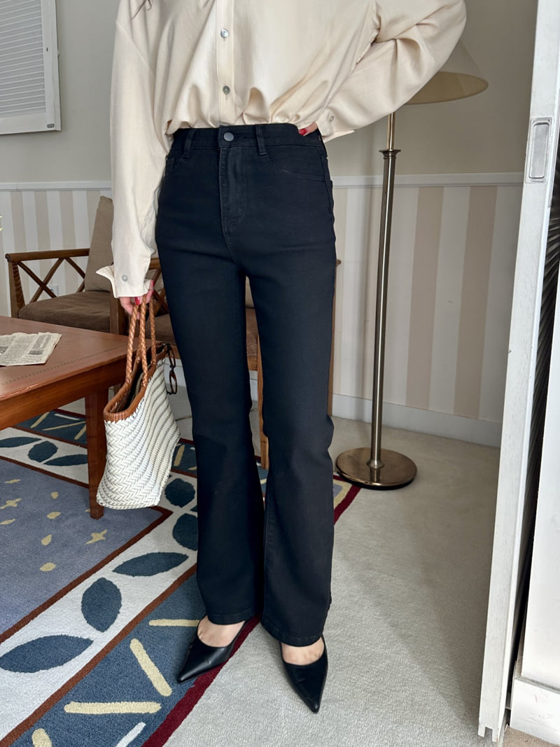 There By - Korean Women Fashion - #momslook - In-Banding Bootcut Denim Pants - 6