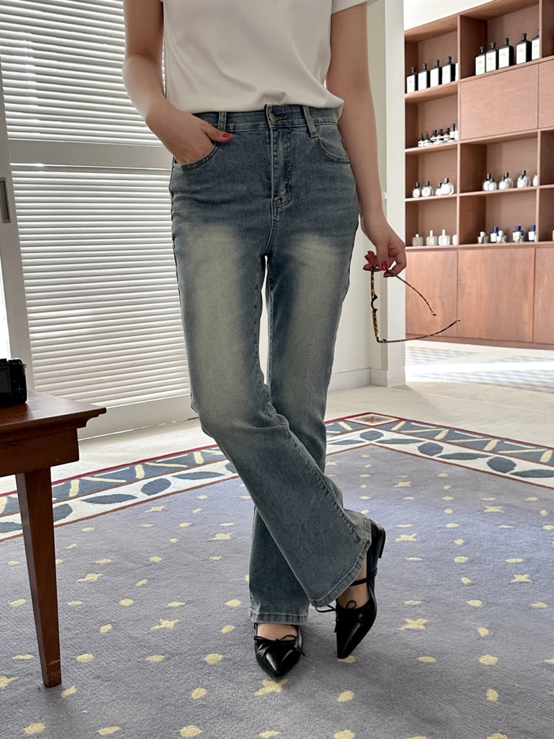 There By - Korean Women Fashion - #momslook - In-Banding Bootcut Denim Pants - 9